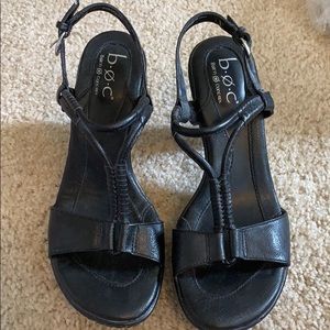 BOC black casual heel sandals